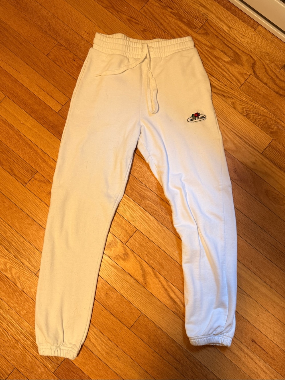 Fruit of the loom x Zara white sweatpants size small